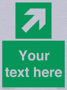 Custom Arrow Top Right Sign